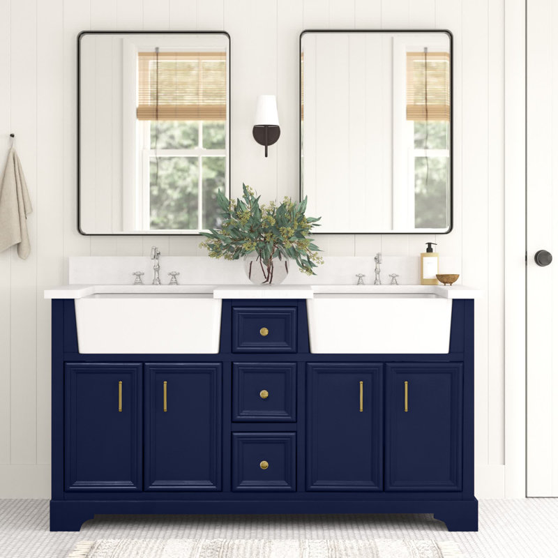 Sand & Stable Emiliano 60'' Double Bathroom Vanity with Top & Reviews Wayfair